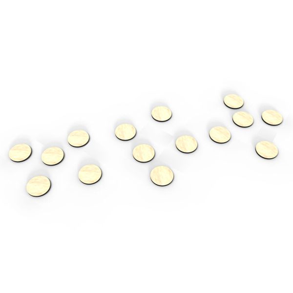 Zestaw żetonów suchościeralnych 1'' - 15 szt.