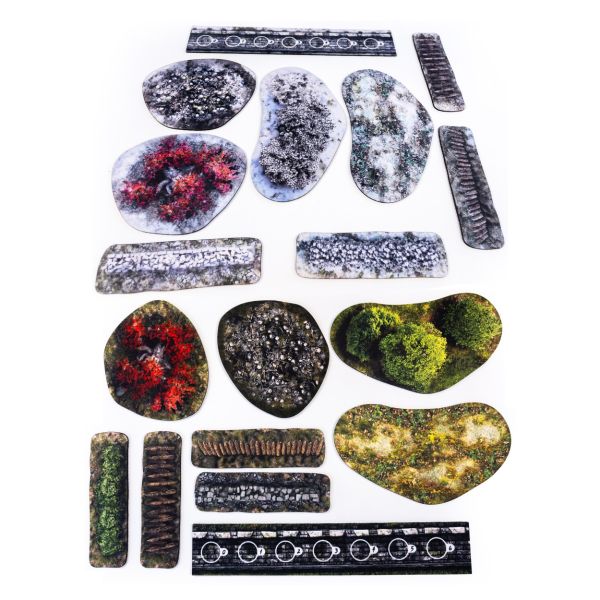 Zestaw gumowych terenów 2D kompatybilny z A Song of Ice and Fire