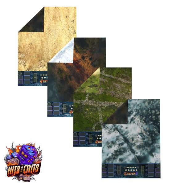 Hits and Crits - Dwustronna mata lateksowa do gry A Song of Ice and Fire 58,5" x 48" / 148,5 x 122 cm