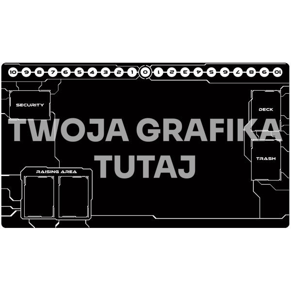 Personalizowana mata do gier karcianch z siatką kompatybilną z Digimon 61 x 35,5 cm