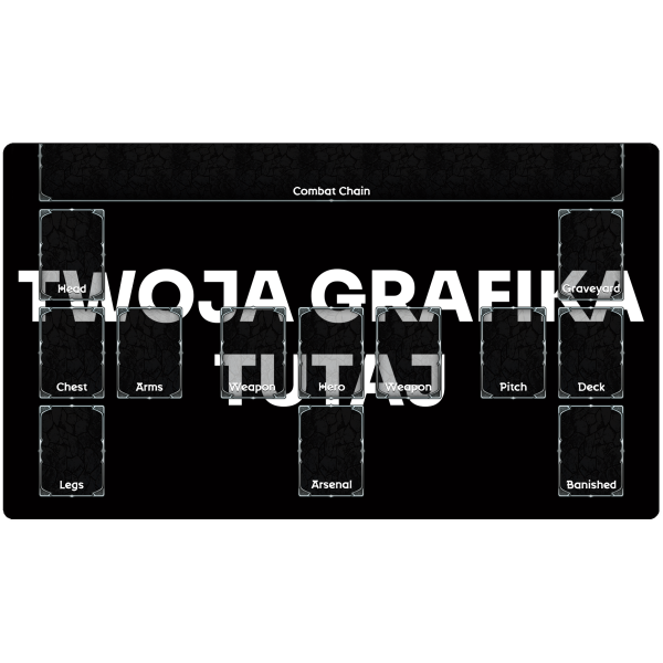 Personalizowana mata do gier karcianych z siatką kompatybilną z Flesh and Blood 61 x 35,6 cm