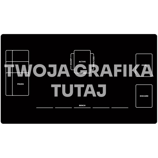Personalizowana mata do gier karcianch z siatką kompatybilną z Pokemon 61 x 35,5 cm