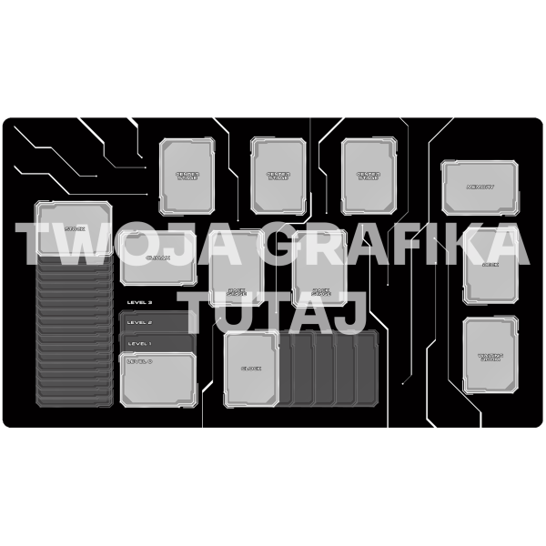 Personalizowana mata do gier karcianch z siatką kompatybilną z Black&White 61 x 35,5