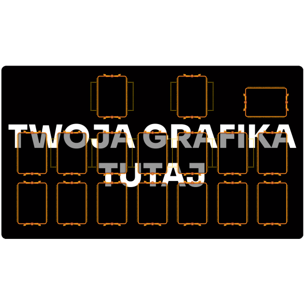 Personalizowana mata do gier karcianch z siatką kompatybilną z Yu-Gi-Oh! 61 x 35,5