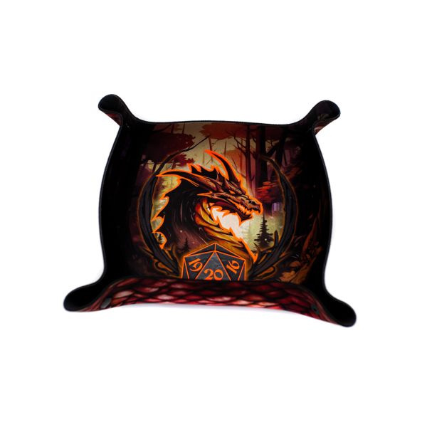 Czerwony Smok - Dice Tray premium świecący w ciemności
