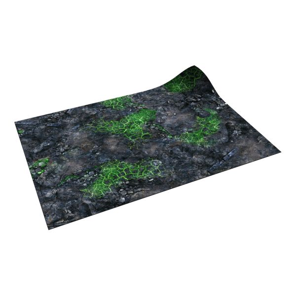 Zielone Skażone pole bitwy 30”x22” / 76x56 cm - mata do gier bitewnych