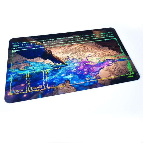 Magiczne Pióro - Gumowa mata kompatybilna do gry Lorcana TCG 61 x 35 cm / 24" x 14" z Holo folią