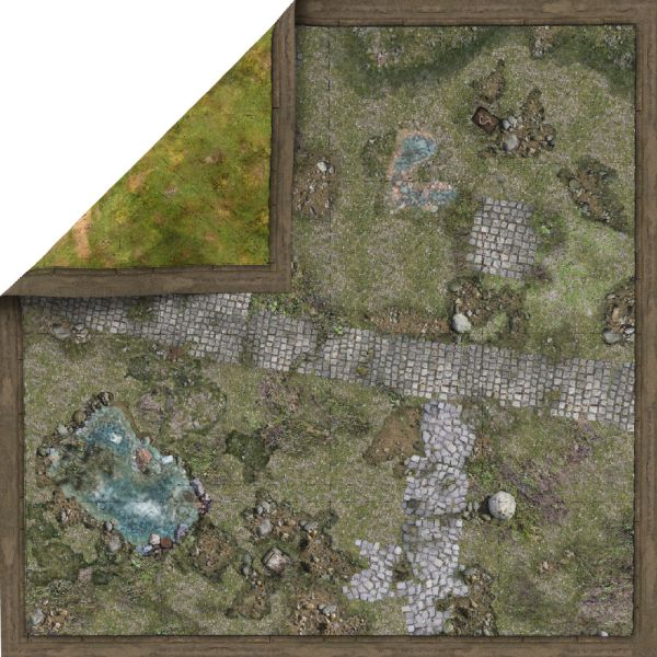 Malifaux Kraina Skarbów, dwustronna mata lateksowa  - 37" x 37" / 94 cm x 94 cm