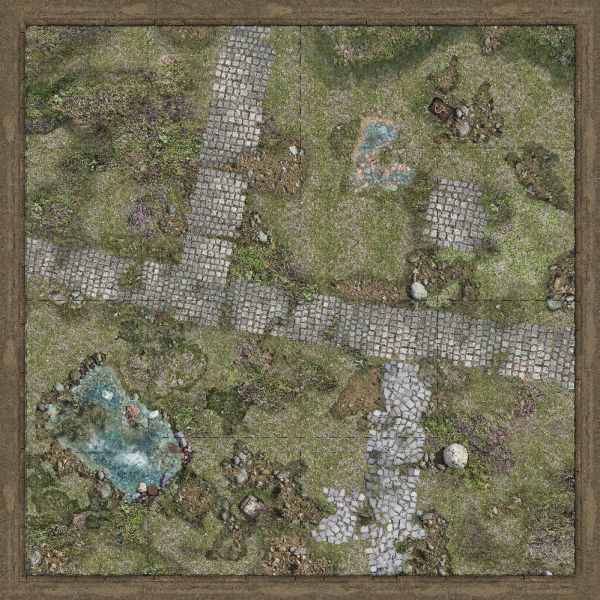 Malifaux Kraina Skarbów, jednostronna, antypoślizgowa mata materiałowa - 37" x 37" / 94 cm x 94 cm