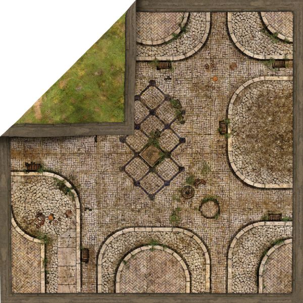 Malifaux Stacja Malifaux, dwustronna mata lateksowa  - 37" x 37" / 94 cm x 94 cm