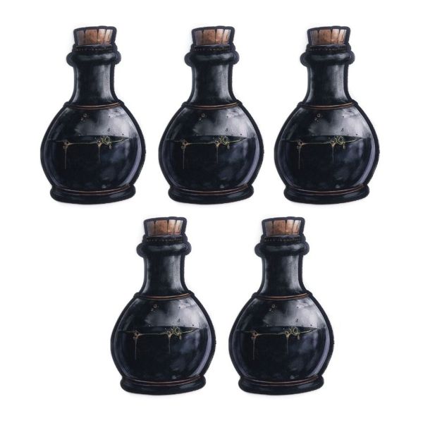 Podkładki pod kubek - Czarne Mikstury - 5 szt