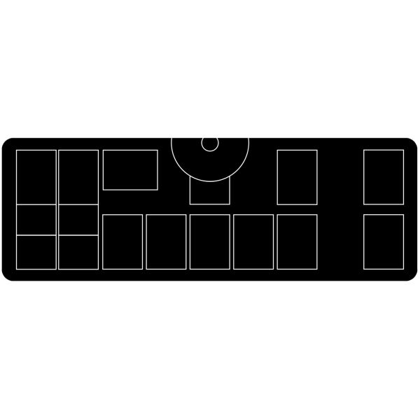 Minimalistyczna gumowa mata dla 1 gracza kompatybilna z Pokemon 69x22,5 cm