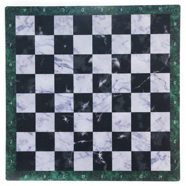 Mata gumowa kompatybilna z grą szachy/warcaby  36x36 cm / 14,2"x14,2" - kamienna szachownica
