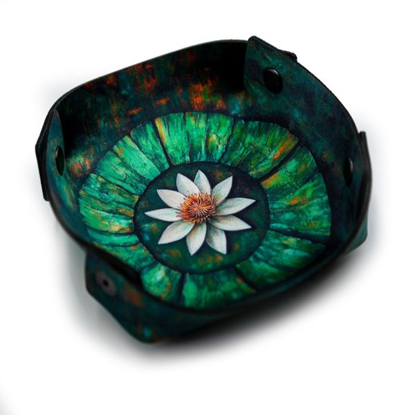 Gumowy zasobnik do gier - Lilia Wodna 15 cm x 15 cm