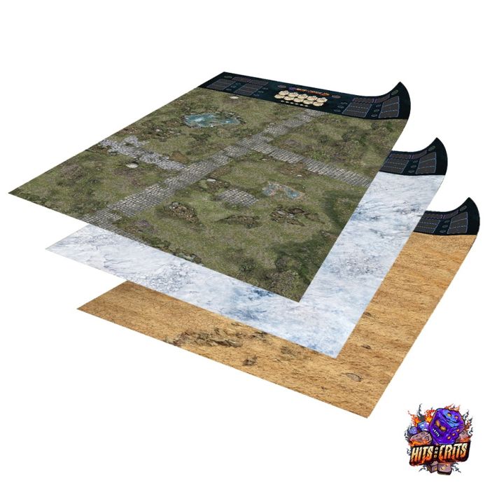 Hits and Crits - one-sided rubber mat compatible with A Song of Ice and Fire Epic 90x48 inches (229 x 122cm) Hits and Crits - one-sided rubber mat compatible with A Song of Ice and Fire Epic 90x48 inches (229 x 122cm)