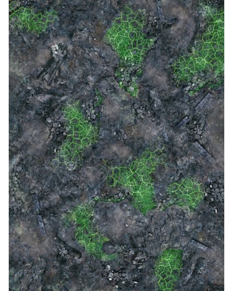 Zielone Skażone pole bitwy 44”x60” / 112x152 cm- jednostronna mata gumowa