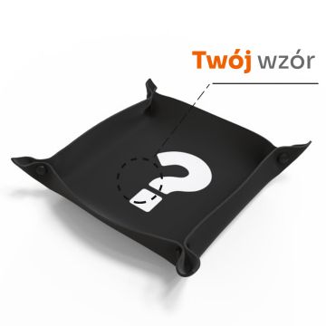 Personalizowana tacka na kości - dice tray - 22x22 cm
