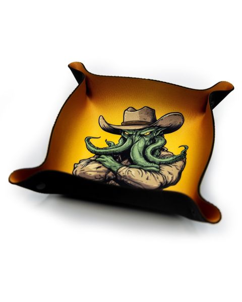 Tacka na kości - Dice Tray - Kowboj Cthulhu 22x22 cm