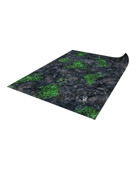 Zielone Skażone pole bitwy 44”x60” / 112x152 cm - mata do gier bitewnych