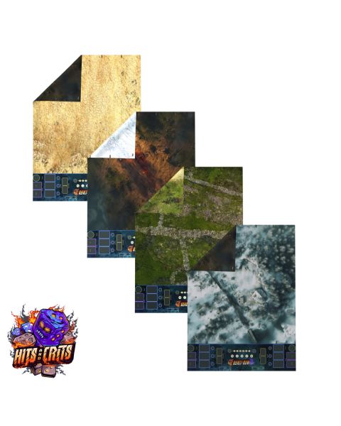 Hits and Crits - Dwustronna mata lateksowa do gry A Song of Ice and Fire 58,5" x 48" / 148,5 x 122 cm