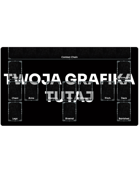 Personalizowana mata do gier karcianych z siatką kompatybilną z Flesh and Blood 61 x 35,6 cm