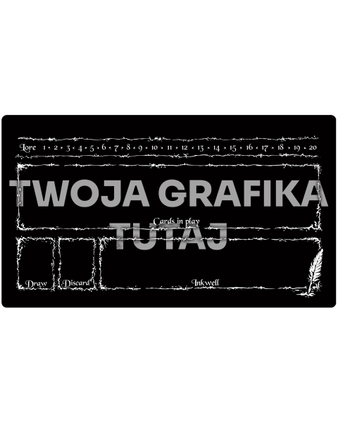 Personalizowana mata do gier karcianch z siatką kompatybilną z Lorcana 61 x 35,5 cm