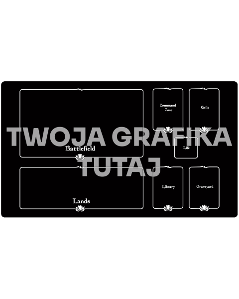 Personalizowana mata do gier karcianch z siatką kompatybilną z MTG Commander 61 x 35,5