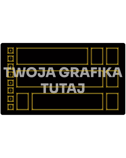 Personalizowana mata do gier karcianch z siatką kompatybilną z Riftbound 61 x 35,5 cm