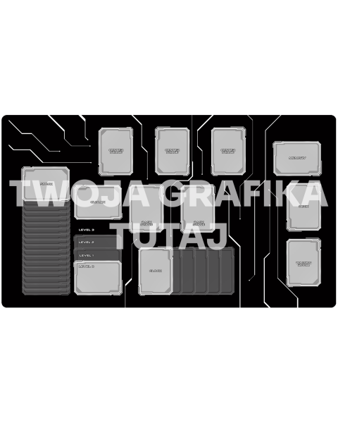 Personalizowana mata do gier karcianch z siatką kompatybilną z Black&White 61 x 35,5