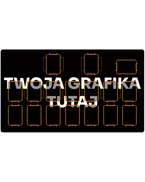 Personalizowana mata do gier karcianch z siatką kompatybilną z Yu-Gi-Oh! 61 x 35,5 cm