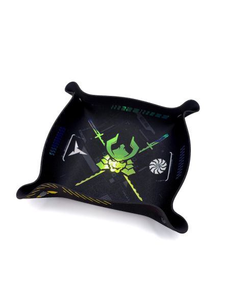 SAMURAI - Dice Tray premium ze srebrnym wykończeniem 22x22 cm