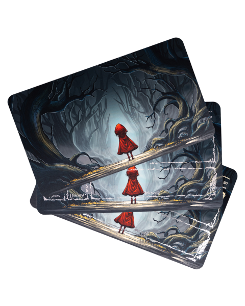 Samotny Czerwony Kapturek - gumowa mata do gier karcianych kompatybilna z grą Lorcana 61x35,5 cm