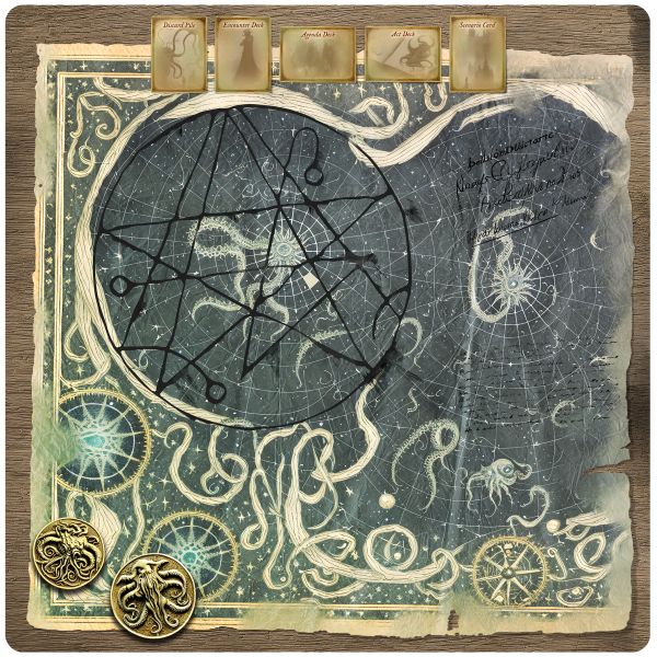 Arkham Horror 80cm x 80cm / 31,5"x31,5" - gumowa mata do gier planszowych