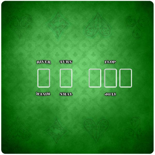 Texas Hold'em Green 80x80 cm - gumowa mata do gier karcianych