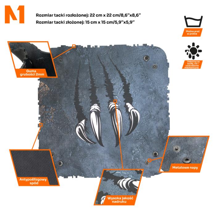 Wilkołak - Dice Tray premium ze srebrnym wykończeniem