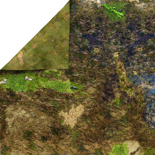 Błotnista Ziemia 36”x36” / 91,5x91,5 cm - dwustronna mata gumowa