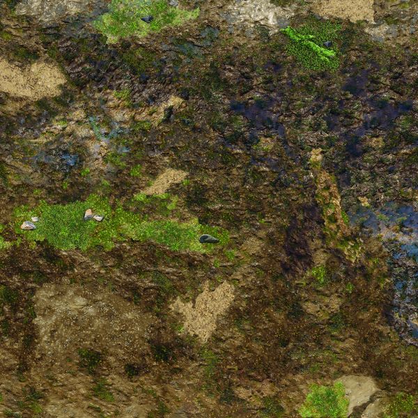 Błotnista Ziemia 36”x36” / 91,5x91,5 cm - jednostronna mata gumowa