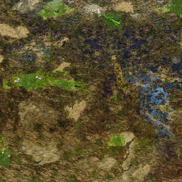 Błotnista Ziemia 48”x48” / 122x122 cm - jednostronna, antypoślizgowa mata materiałowa