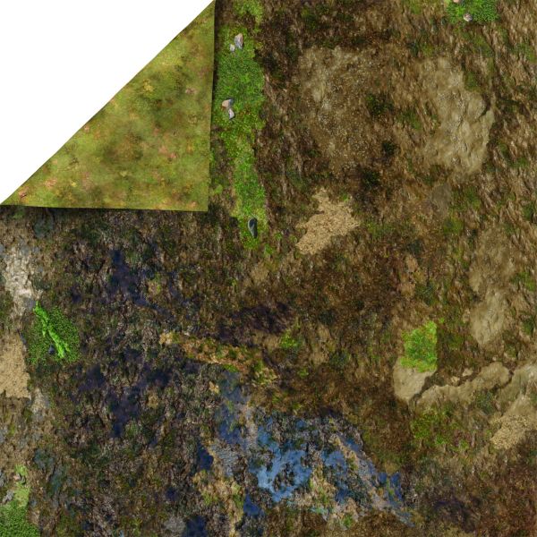 Błotnista Ziemia 48”x48” / 122x122 cm - dwustronna mata gumowa