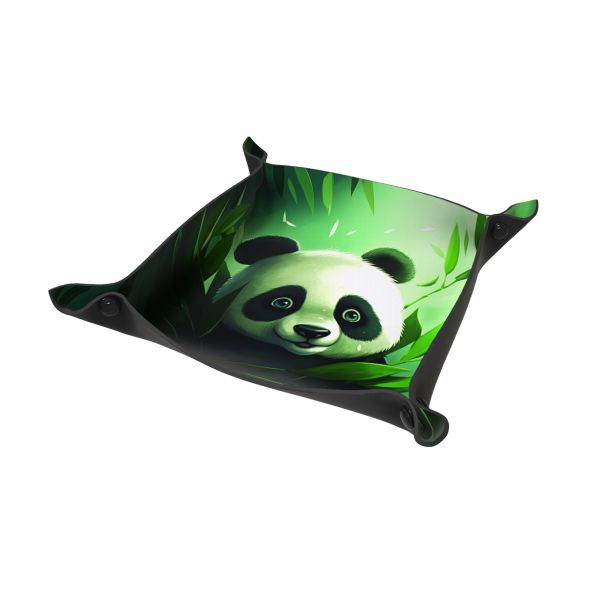 Tacka na kości - Dice Tray - Leśna Panda 22x22 cm