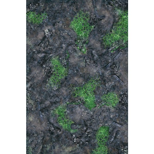 Zielone Skażone pole bitwy 72”x48” / 183x122 cm- jednostronna, antypoślizgowa mata materiałowa