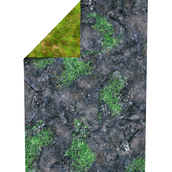 Zielone Skażone pole bitwy 72”x48” / 183x122 cm- dwustronna mata lateksowa