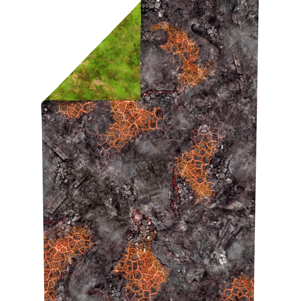 Czerwone Skażone pole bitwy 72”x48” / 183x122 cm- dwustronna mata lateksowa