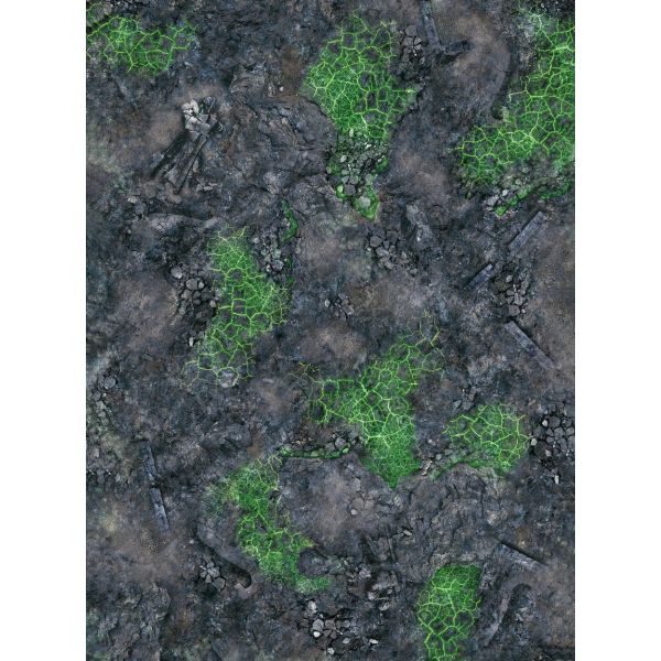 Zielone Skażone pole bitwy 44”x60” / 112x152 cm- jednostronna mata gumowa