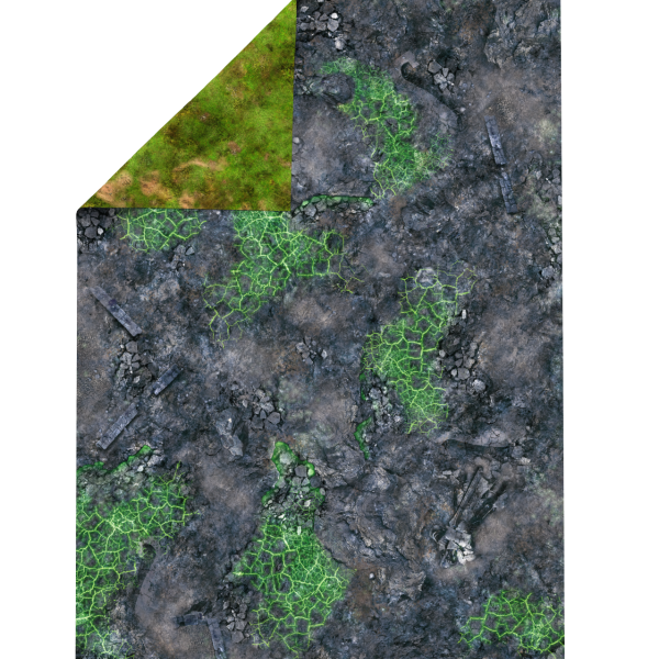 Zielone Skażone pole bitwy 44”x60” / 112x152 cm- dwustronna mata lateksowa