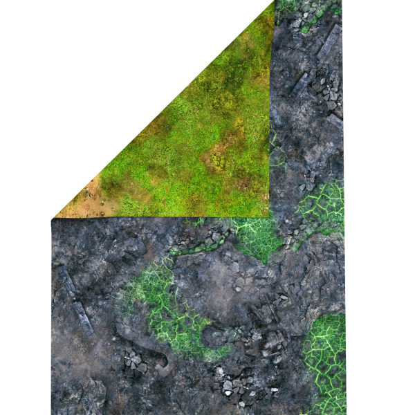 Zielone Skażone pole bitwy 30”x22” / 76x56 cm- dwustronna mata lateksowa