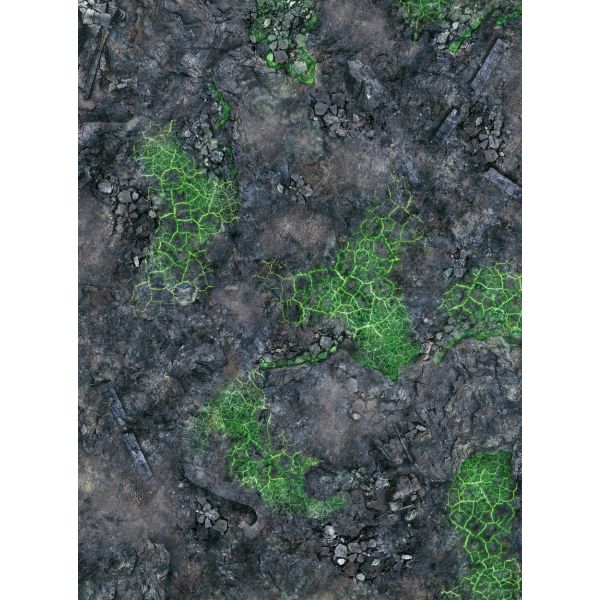 Zielone Skażone pole bitwy 30”x22” / 76x56 cm- jednostronna, antypoślizgowa mata materiałowa