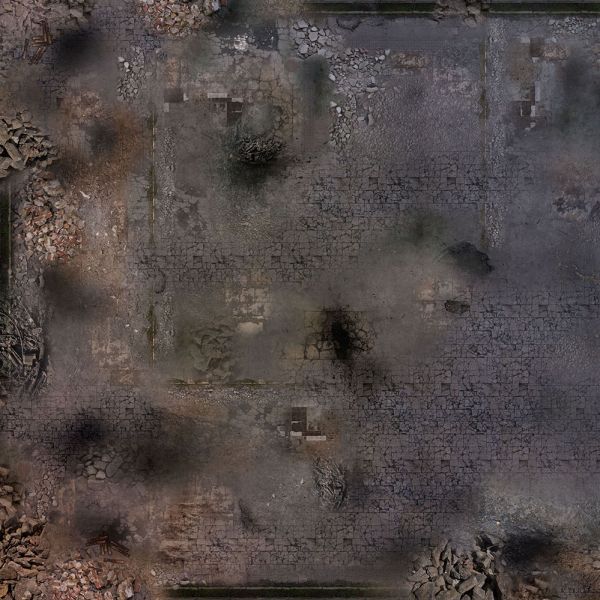 Zrujnowane Miasto  48”x48” / 122x122 cm - jednostronna mata gumowa