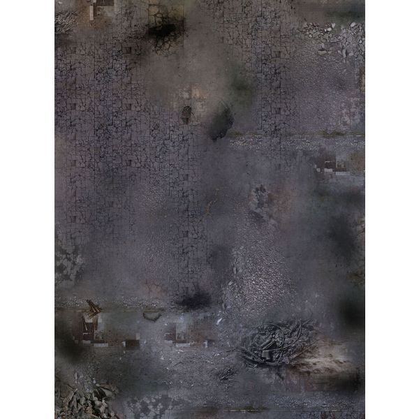 Zrujnowane Miasto  30”x22” / 76x56 cm - jednostronna, antypoślizgowa mata materiałowa